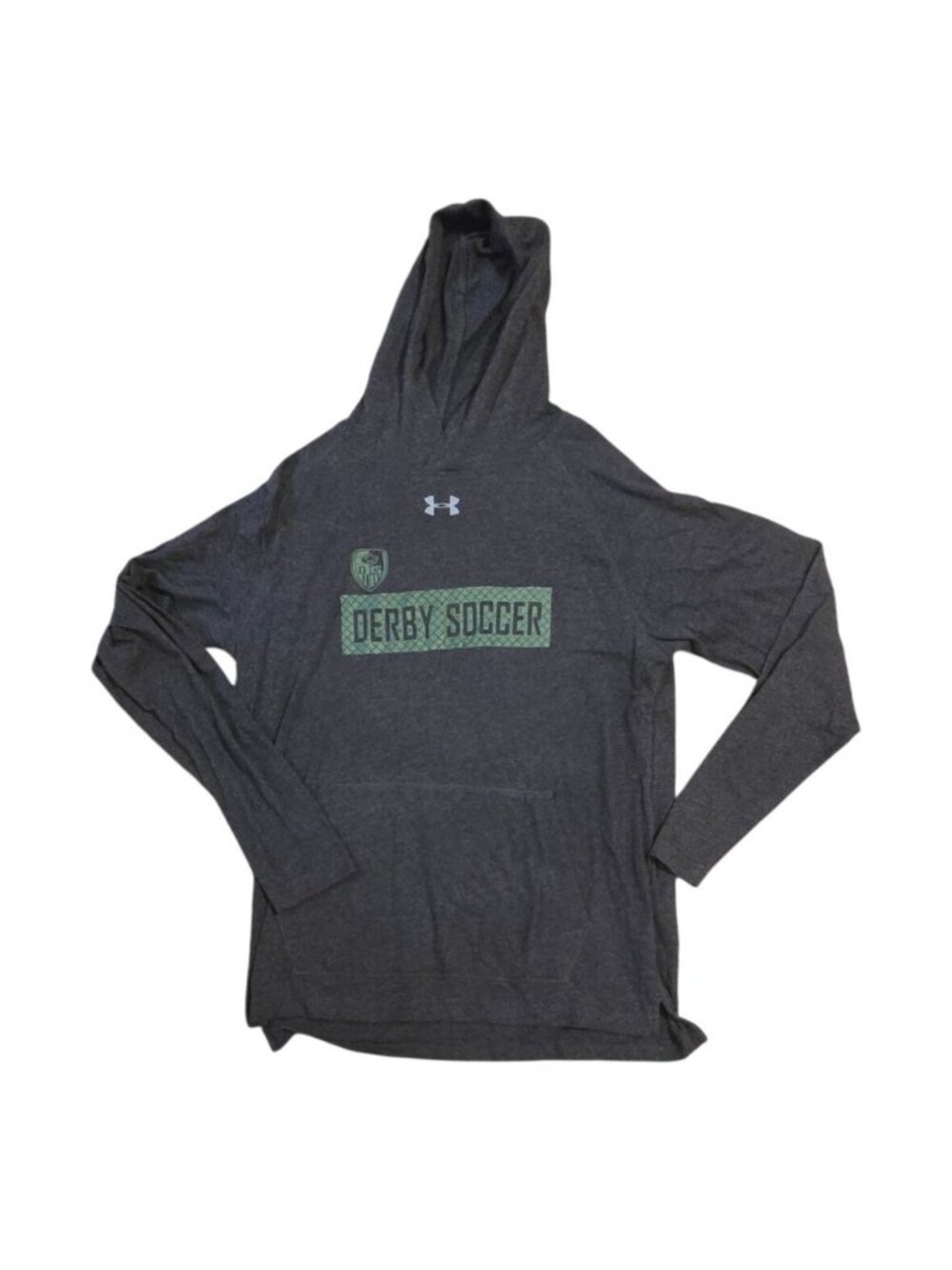 Under Armour Derby KS Soccer Hoodie HeatGear Loose Fit Gray Medium Long Sleeve